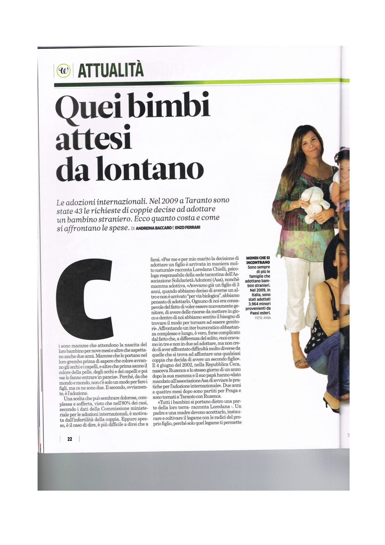 WEMAG – APRILE 2010 – INTERVISTA CHIELLI E SALENTINO PER ASA ONLUS TARANTO